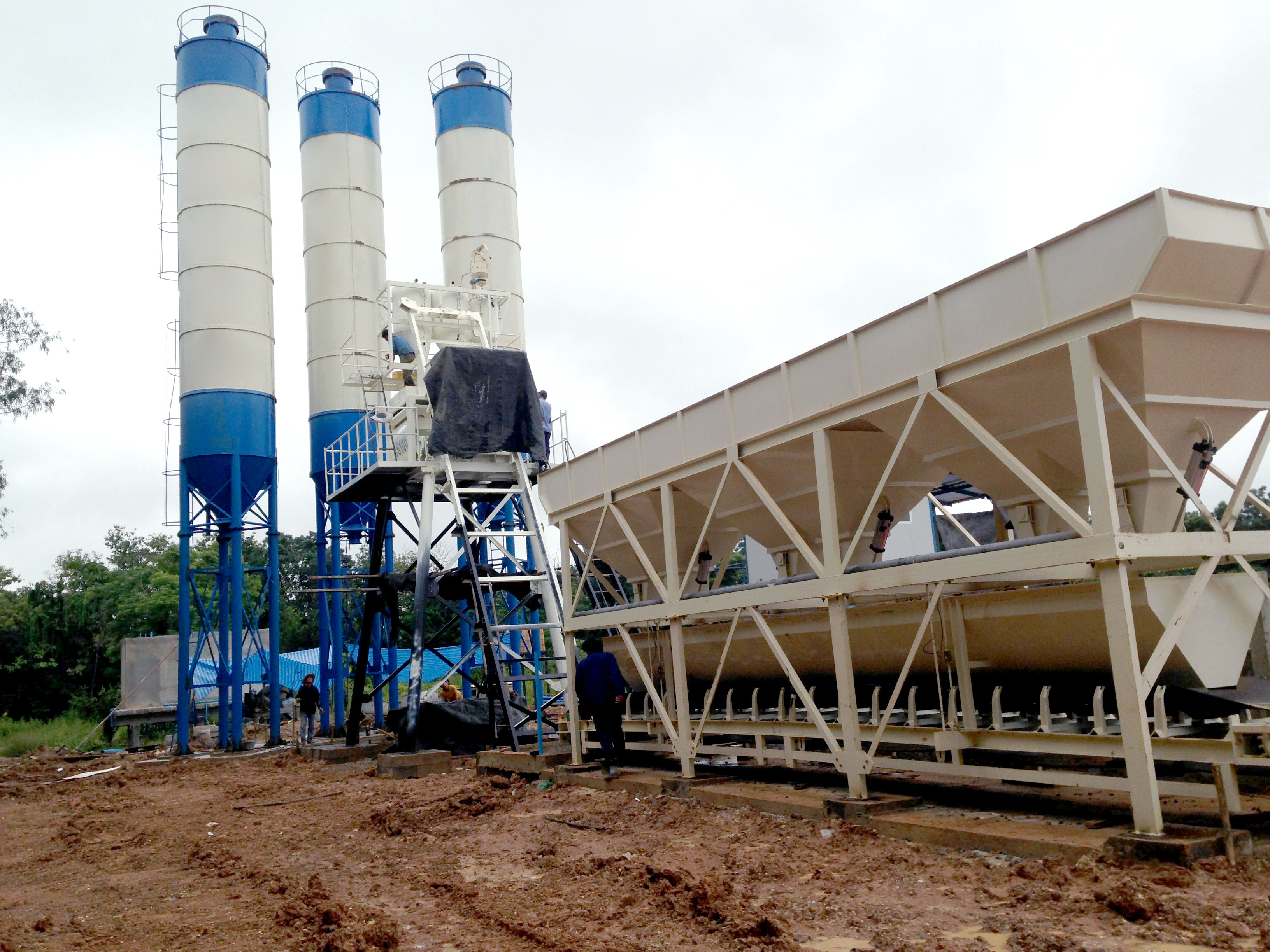 HZS50 ready mix concrete plant manufacturer