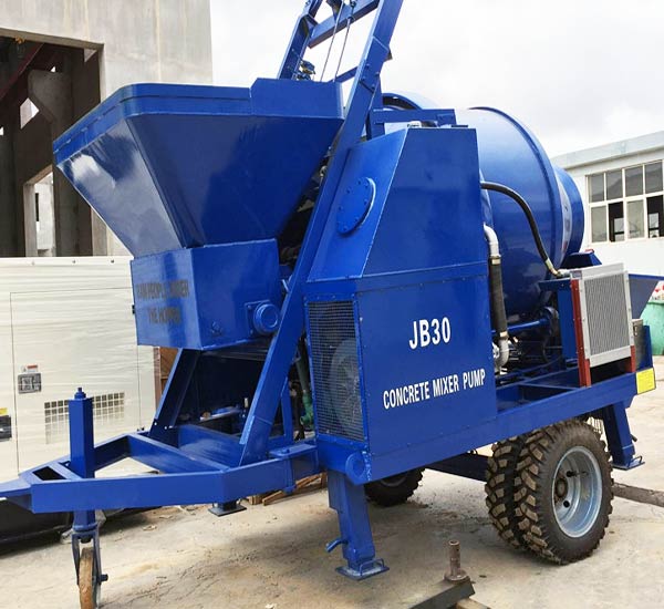 concrete pump with mixer