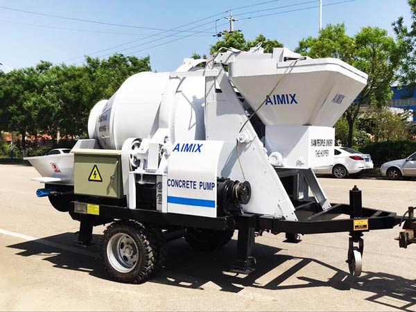 concrete mixer and pump