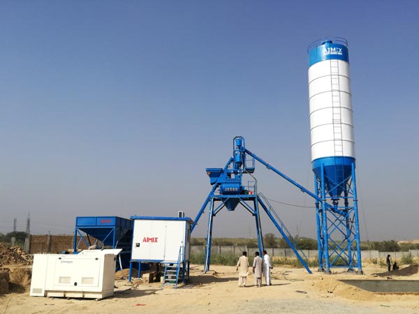 AJ-25 small concrete batching plant