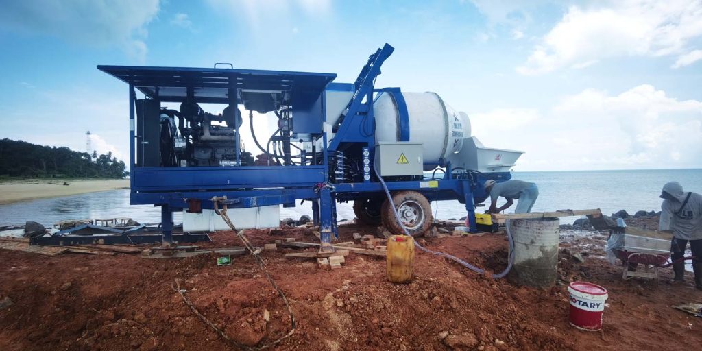 concrete mixing pump