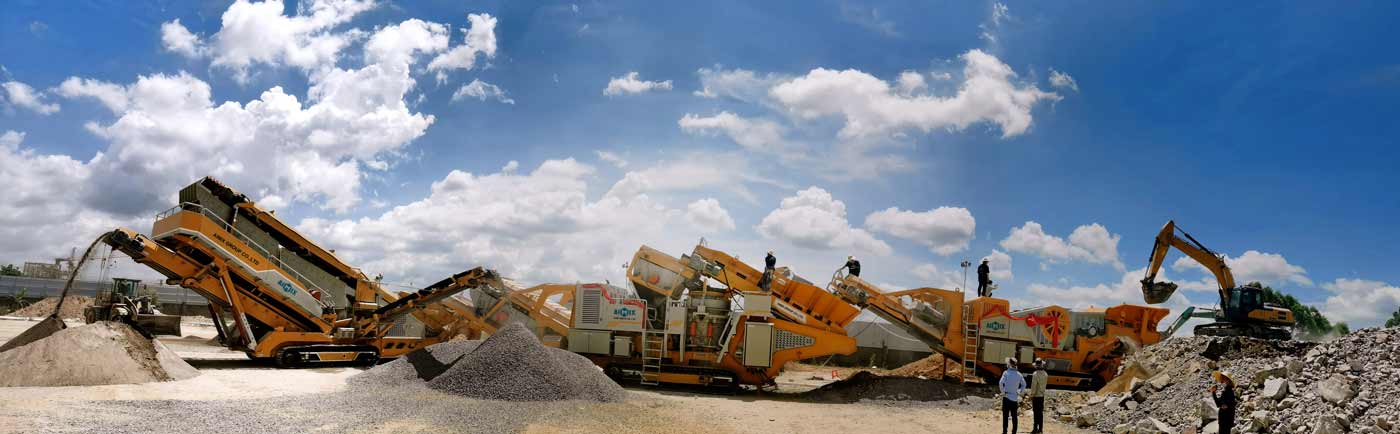 crawler tipe mobile mesin crusher batu