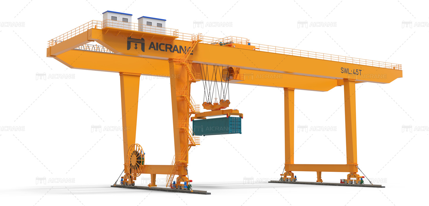 Aicrane RMG container gantry crane lifting container