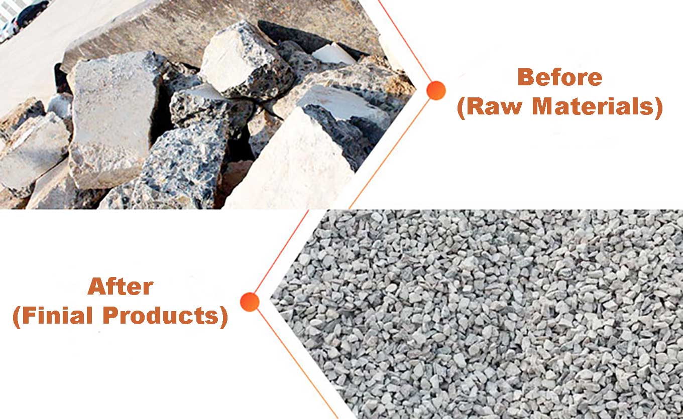 crushing effect of stone crusher plants