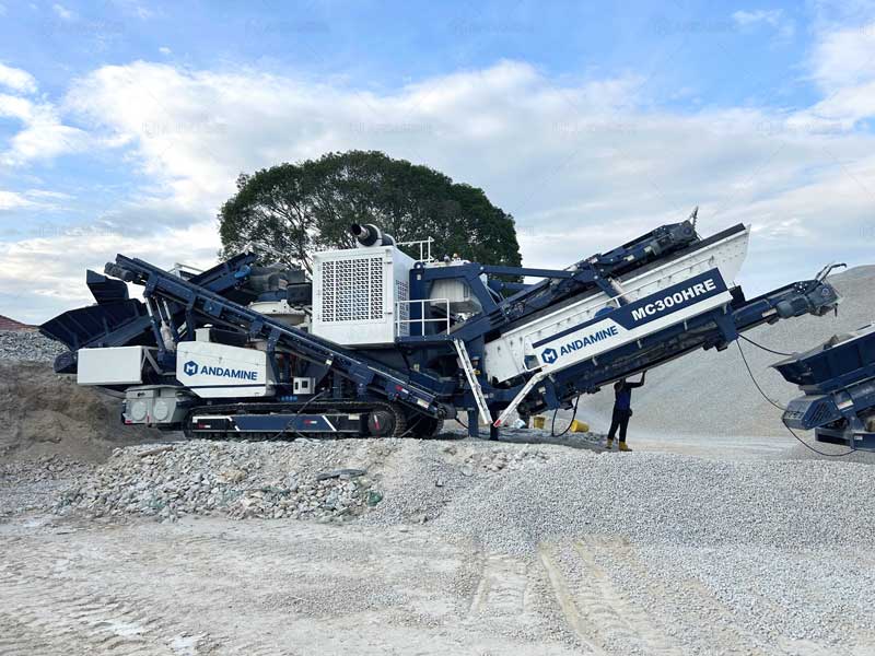 mobile crusher plant working in chile